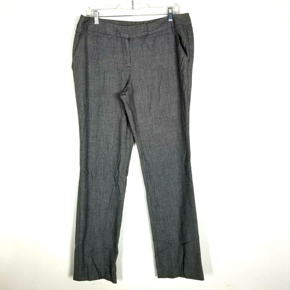 Worthington Womens Pants‎ Size 12 Petite Grey Modern Fit Front Pockets Slacks